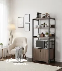  4 خزانة مطبخ عصرية متعددة الاستخدام خلي مطبخك أنيق ومرتب مع خزانة التخزين العملية المصنوعة من مزيج