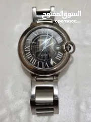  4 ساعة GALLERY أنيقة (تصميم كارتييه المميز) - زجاج ياقوت Sapphire