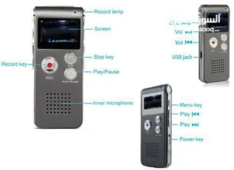  2 SK-012 8GB Mini USB Flash Digital Audio Voice Recorder