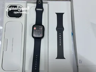  4 ساعة apple watch series 9 مستخدمة اسبوعين فقط