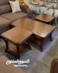  2 طاولات لغرف الضيوف خشب زان