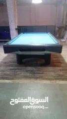  2 طاوله بلياردو اجنبيه تركيا رخام اسود 9 قدم بحاله ممتازه معها طابات و4 اساتيك