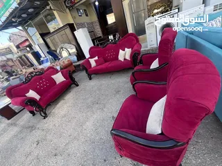  3 طقم كنب 7 مقاعد مستعمل نظيف