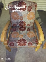  3 طقم مرس  سبع مقاعد خشب زان وكاله