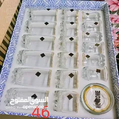  3 اطقم شربات وأطقم كوبيات 24 قطعه