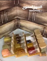  6 طقم البهارات الملكي المميز مكون من95 قطعة من نوع البامبو