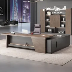  2 مكتب مدير قياس 240سم مع جانبية وادراج مع هدية طاولة قهوة توصيل وتركيب مجاني داخل عمان والزرقاء