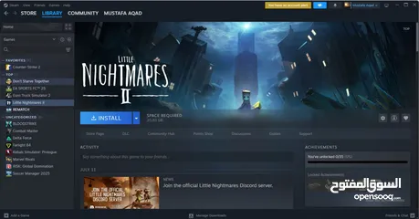  4 حساب Steam للبيع مع 5 ألعاب قوية بسعر مميز