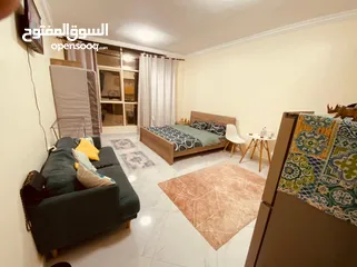  2 للايجار الشهري شقة استديو مفروشة باناقة في عجمان منطقة الروضة