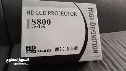  1 بروجكتور S800 جديد لم يستعمل نهائي بالكرتونه  LCD HD High Definition