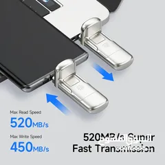  2 فلاشة USB بنظام البصمة الاكثر امان