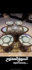  3 كنب صالون استعمال بسيط بحاله جديده قعده تفصيل محلي  طاوله سفره مع 6 كراسي