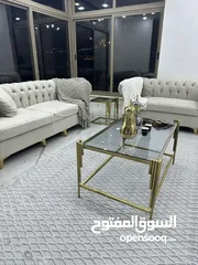  3 طقم كنب سكني تفصيل مع طاولات