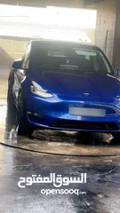  2 تيسلا مودل Y Long range- Dual Motors 2021 فحص كامل B+ بحالة الوكالة 7 مقاعد لون كحلي جنوط بيرفورمنس