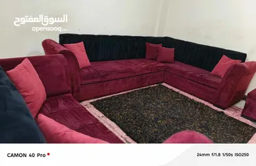  3 اسم المنتج: كورنر عدد المقاعد: 9 سعر المنتج:  90 دينار +بفه هدية   نوع الخشب: