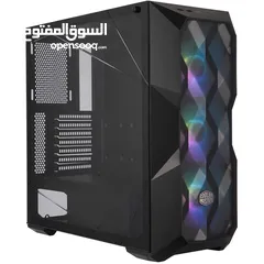  1 كيس جيمنج كولر ماستر 3 مراوح ار جي بي ملون - COOLER MASTER TD500 MESH V2 - 3X ARGB FANS GAMING CASE
