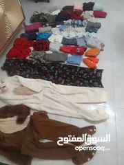  1 55 قطعة ملابس نخب منھم بورقتة بيبي / اطفال / بناتي / ستاتي مشكل  صيفي شتوي ربيعي