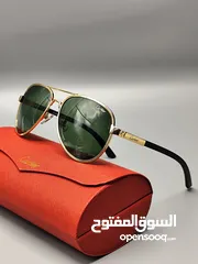  6 كارتير بمواصفات عالية جداً أعلى كواليتي   عدسة زجاج لون زيتوني مميز جداً  العدسة UV حماية من الإشعاع