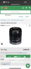  3 للبيع عدسة سوني فل فريم Sony 28mm F2