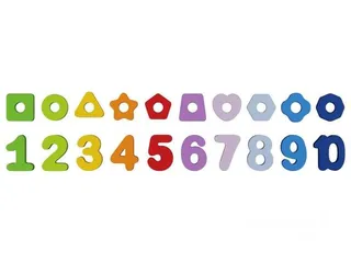  3 Playtive لعبة العد والتوصيل: يساعد الأطفال على تعلم العد أرقام 1-10 1 لوح أساسي به 1