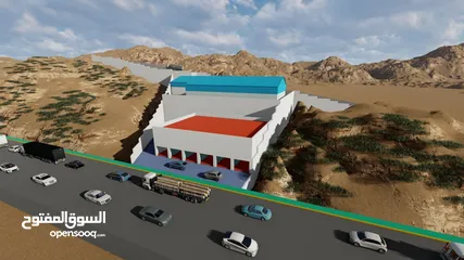  13 دونم أو أكثر أرض للبيع أو للإيجار (أول سنة مجانا) على الشارع شارع 100 مباشرة قريبة من الجمرك الجديد