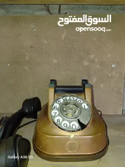  2 تلفون قرص انتيك نحاسي