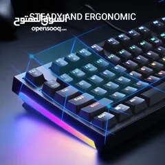  4 كيبورد الجمينج الاحترافي Abkoncore K600 RGB الميكانيكي بسعر حرق