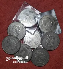  5 بحاله ممتازه عملات من الزمن الجميل