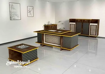  2 مكتب مدير ملكي قياس 240سم تصاميم مميزة بعدة الوان وقياسات حسب الطلب
