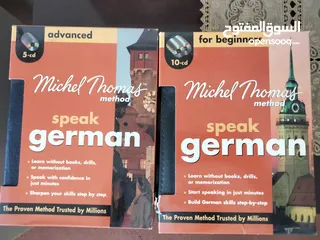  1 15 قرص مدمج (سي دي) شبه جديد لتعلم اللغة الالمانية بشكل سماعي من سلسلة Michel Thomas الشهيرة