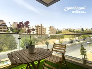  23 Brand New Furnished two bedroom apartment in Abdoun with Balcony شقة مفروشة غرفتين في عبدون جديدة