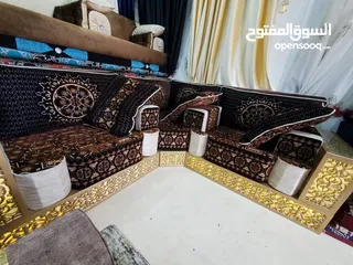  6 بما أن العيد قرب  نقدم لكم من مفروشات أبو علي أحدث وأجمل تشكيلات المجالس العربية والستائر
