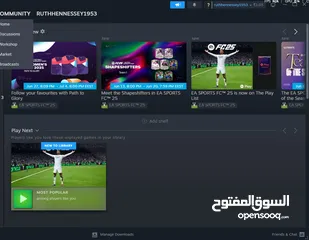  1 حساب ستيم عليه فيفا 25 مش ملعوب عليهاا  بع