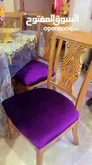  13 للبيع طقم كنب وطاوله سفره خشب لاتيه