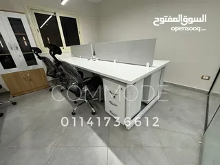  1 مكاتب موظفين ،بارتيشن ،خليات عمل ،work station, partition متاح معاينة مجانية لرفع المقاسات