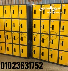  3 لوكر معدن صاج محمل مستورد دولاب وحدات تخزين مطلي اليكتروستاتيك ضد الصدأ locker متاح معاينه بالمقر