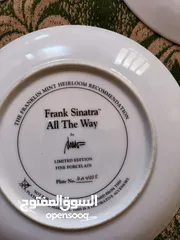  4 مجموعة صحون بورسلين تذكارية نادرة لفنانين عالميين (The Beatles & Frank Sinatra)