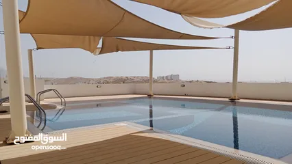  1 5Me12-Modern 2bhk flat for rent with sharing pool in Bousher شقة للايجار مع بركة سباحة في بوشر