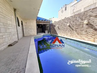  1 للايجار فيلا مستقلة مفروشة مع مسبح مكونه من 4 غرف نوم في غرب عمان