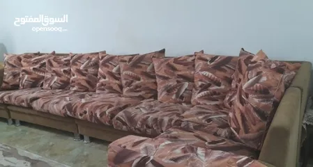  6 طقم كنب كورنر 8 مقاعد مستعمل بحاله جيده جداااا