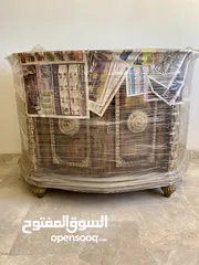  1 خزانة مغسلة كلاسيك خشب صولد مزخرف جديد