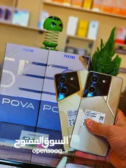  6 جهاز جديد Pova 5 رام 16 جيجا 256 مكفول سنة متوفر توصيل