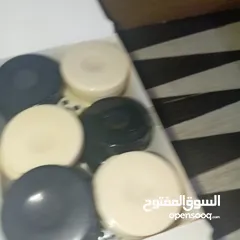  4 صندوق طاولة زهر قهاوي حجاره عظم حجم ضخم 50 سم صناعه سوري.  ثقيله.  للمحترفين