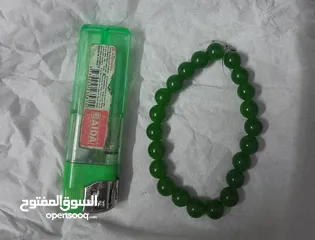  2 حجر الجاد سواره 22 خرزه من حجر الجاد