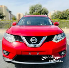  3 NISSAN XTRAIL 2015 RED GCC SL OPTION FULLY LOADED