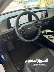  13 كيا EV6 موديل 2022 لون ازرق ميتالك صنف GT LIN بدون بانوراما للبيع