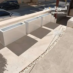  27 قواوير فايبر جلاس بشكل عصري أنيق #قواوير فايبر جلاس  #نباتات زينة ومثمر داخلي وخارجي  #إشراف مهندسين