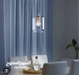 1 ikea klovan ceiling pendant إضاءة معلقة زجاج شفاف