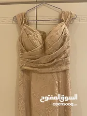  2 فستان سهره بيج من تركيا مقاس 40