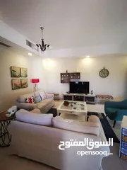  13 شقة ارضيه فخمة مفروشة للايجار في عبدون .. مع ترس مساحة(120م) //2نوم